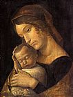 Child Canvas Paintings - Madonna with Sleeping Child